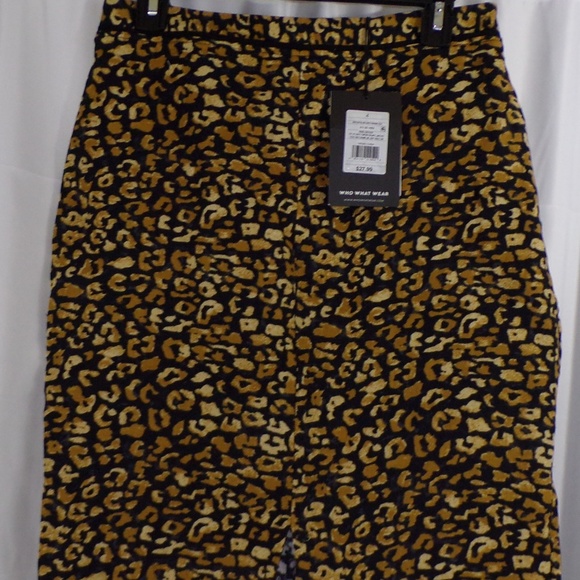 3 For $15 Women's Size 4 Animal Print Pencil Skirt - Picture 2 of 7